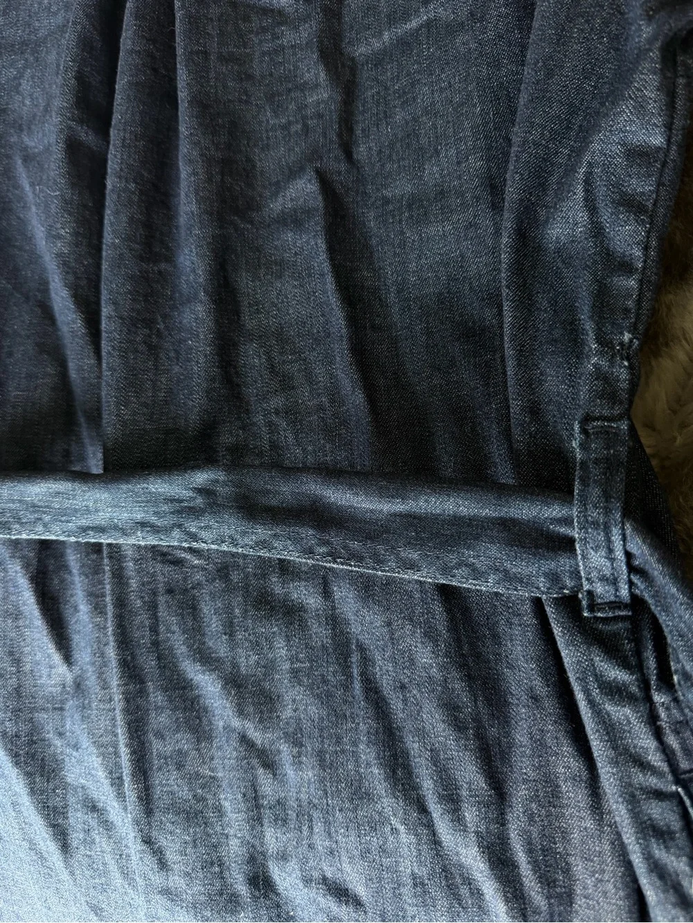 Banana Republic belted denim midi dress